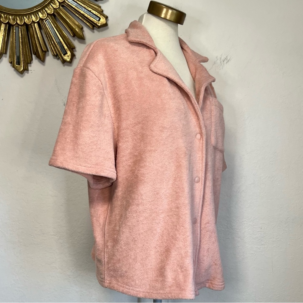 Absorb Island Short Sleeve Terry Button Up Shirt - Picture 13 of 14